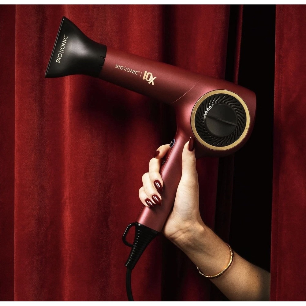 BIO IONIC 10X Ultralight Hair Dryer Limited Ed. Attachments & Bag